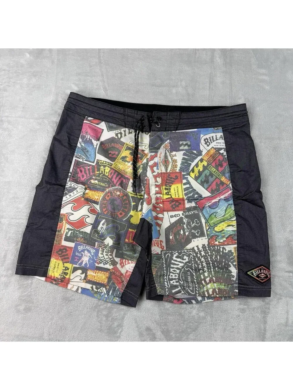 VTG Billabong Recycler Series Board Shorts Graphic Surf Skate Mens 33 Y2K Skater